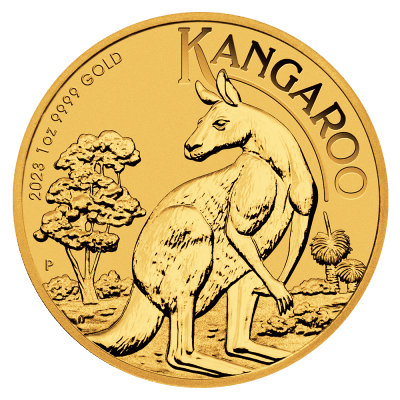 1 uncijos investicinė auksinė moneta „Kangaroo 2023“